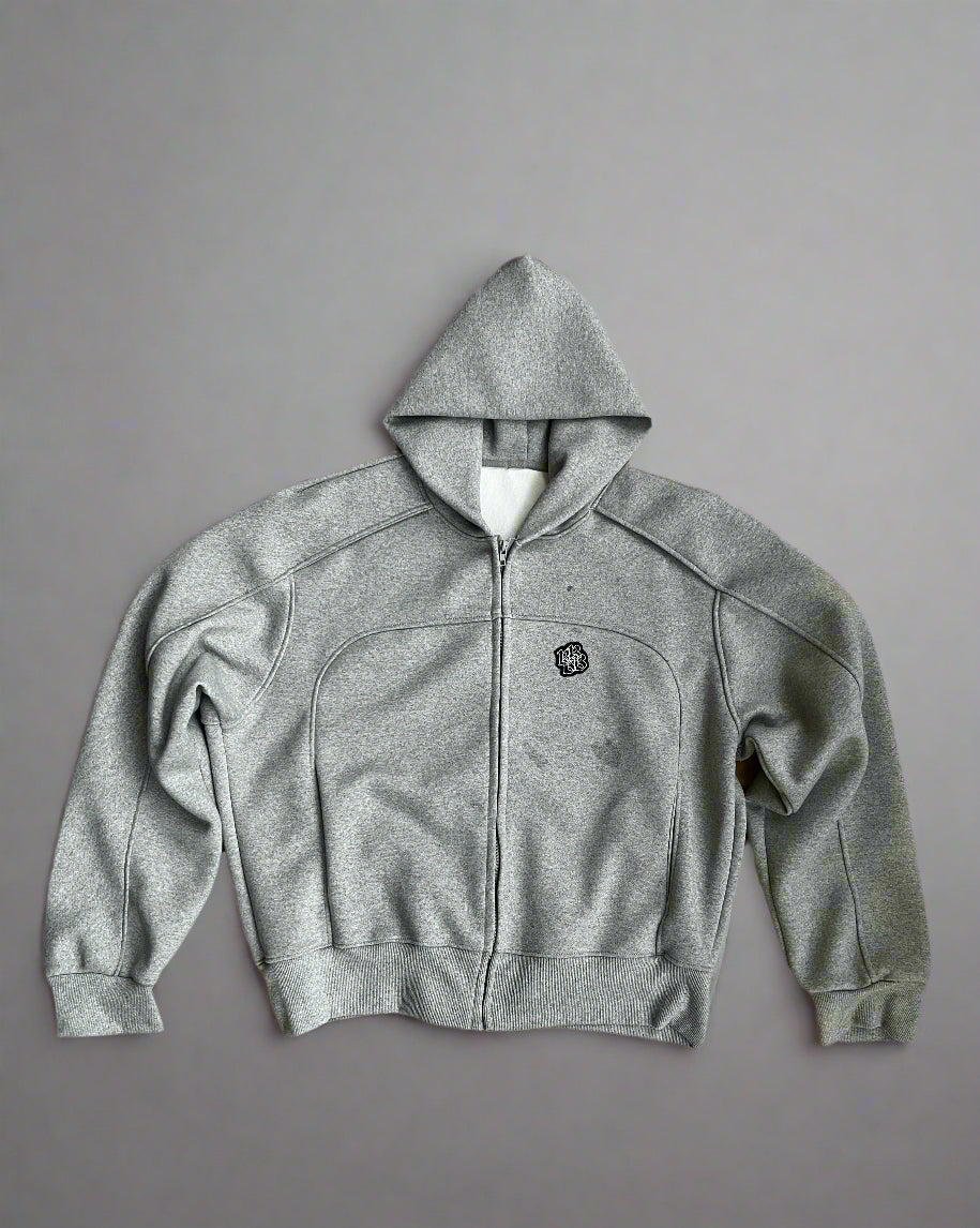 Grey ZIP-UP Dragon Embroidery