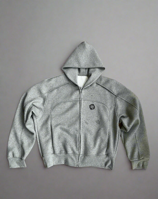 Grey ZIP-UP Dragon Embroidery